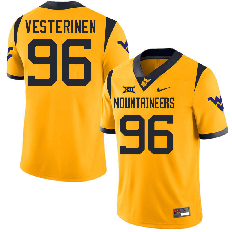 Edward Vesterinen WVU Jersey,West Virginia Mountaineers #96 Edward Vesterinen Jersey Youth College-G